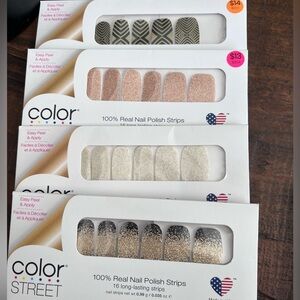 Color street nail strips  bundles of 4
